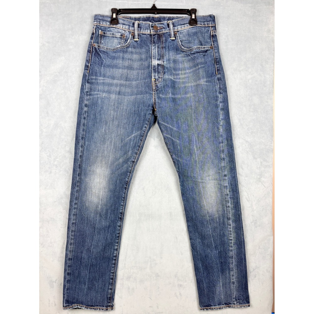 Levis 522 Tapered Fit Blue Denim Jeans Mens W32 L32 Medium Wash